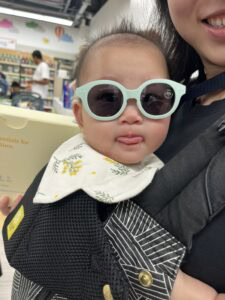 Baby daughter in shades 